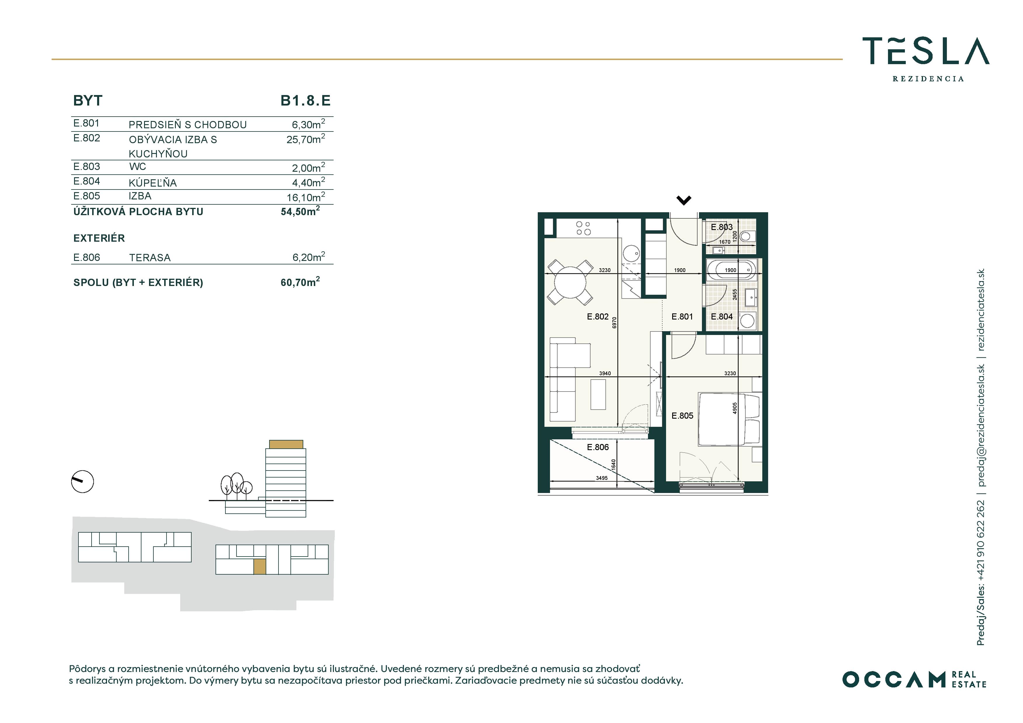 Tesla Rezidencia - B1.8.E - Pôdorys