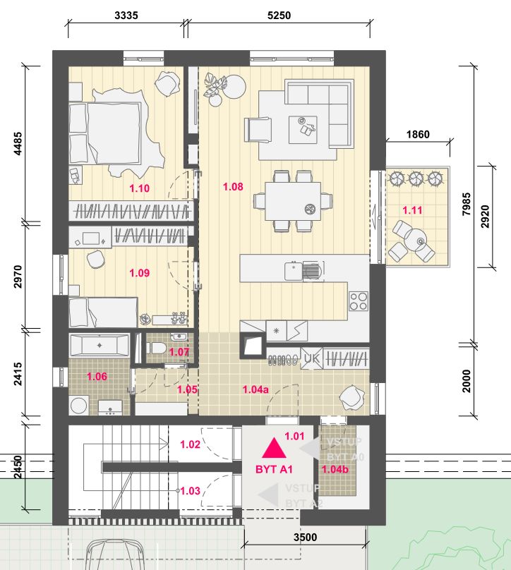 Villapark - A1 - Pôdorys