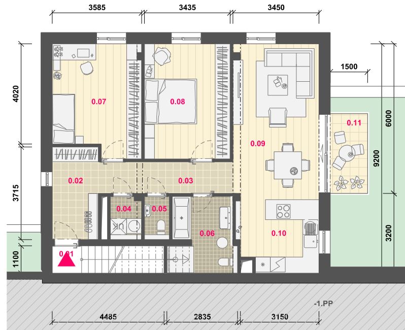 Villapark - B0 - Pôdorys