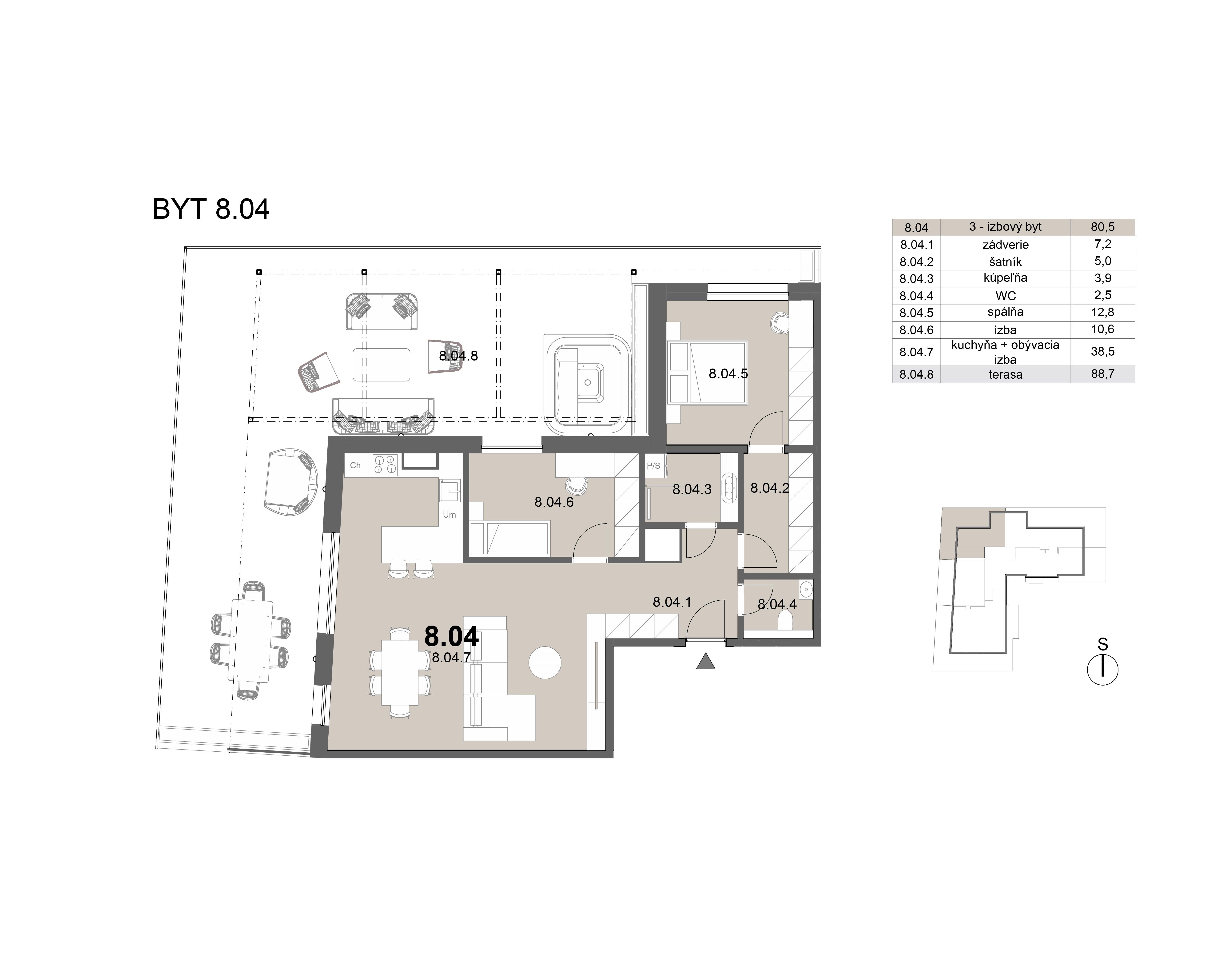 Zion residence - 8.04 - Pôdorys