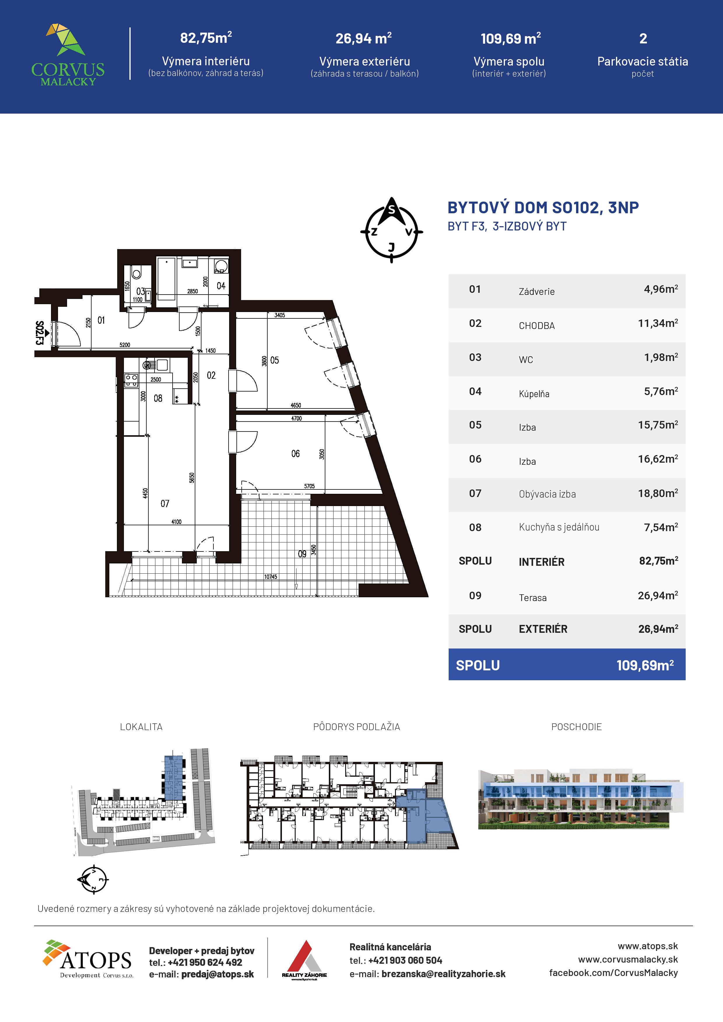 Corvus Malacky - SO102 - F3 - Pôdorys