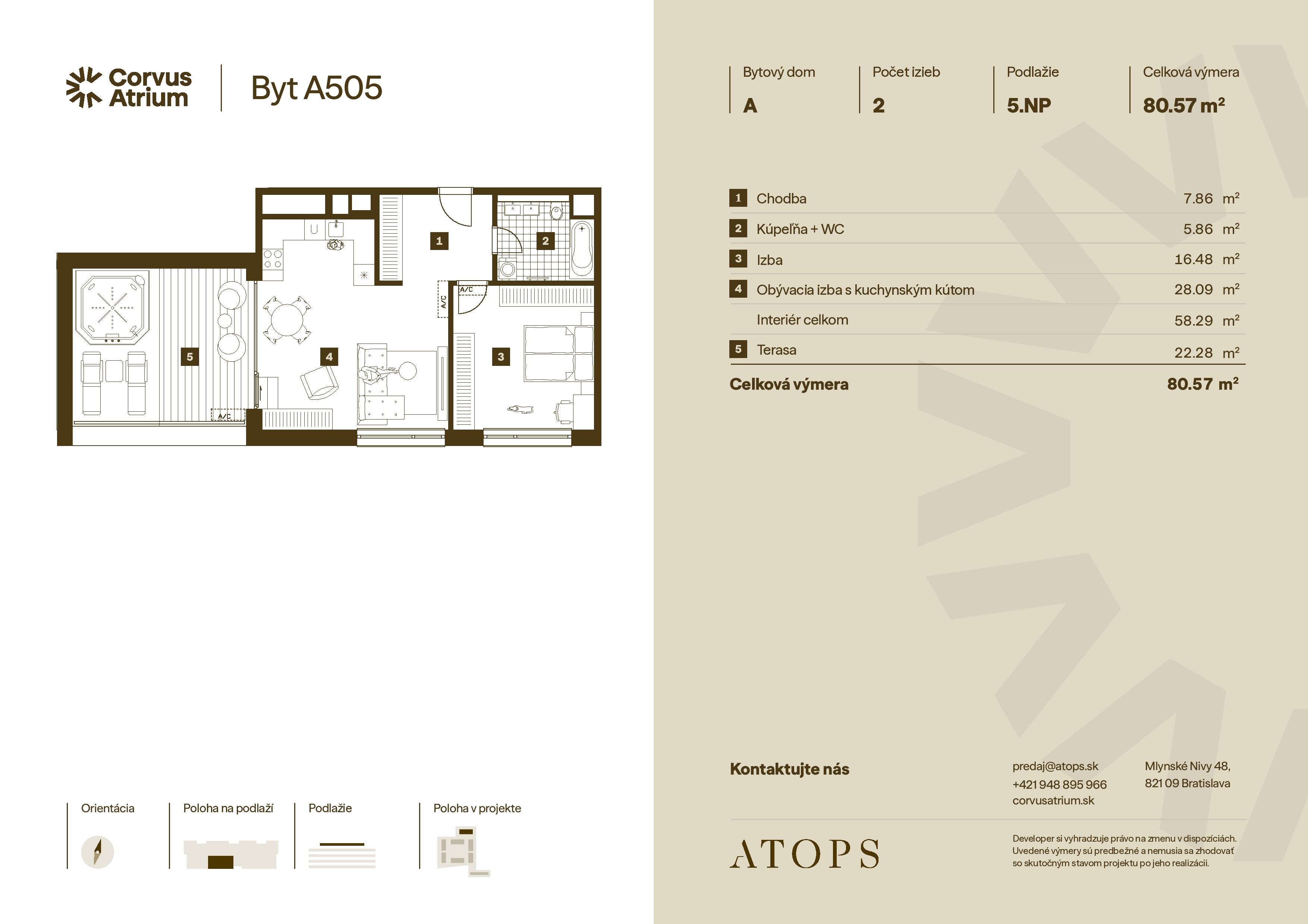 Corvus Malacky - A505 - Pôdorys