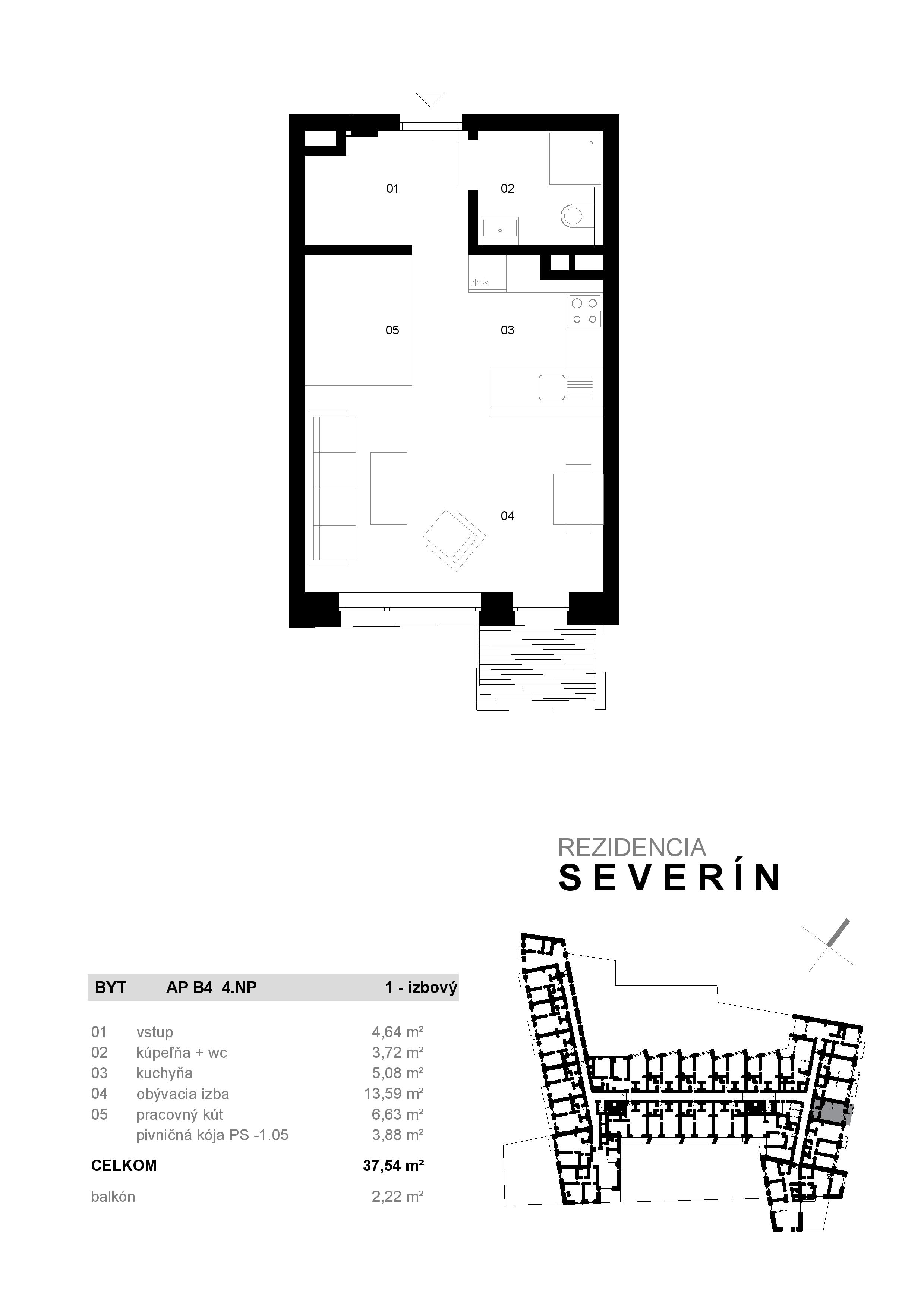Severin Residence - AP B4 - Pôdorys
