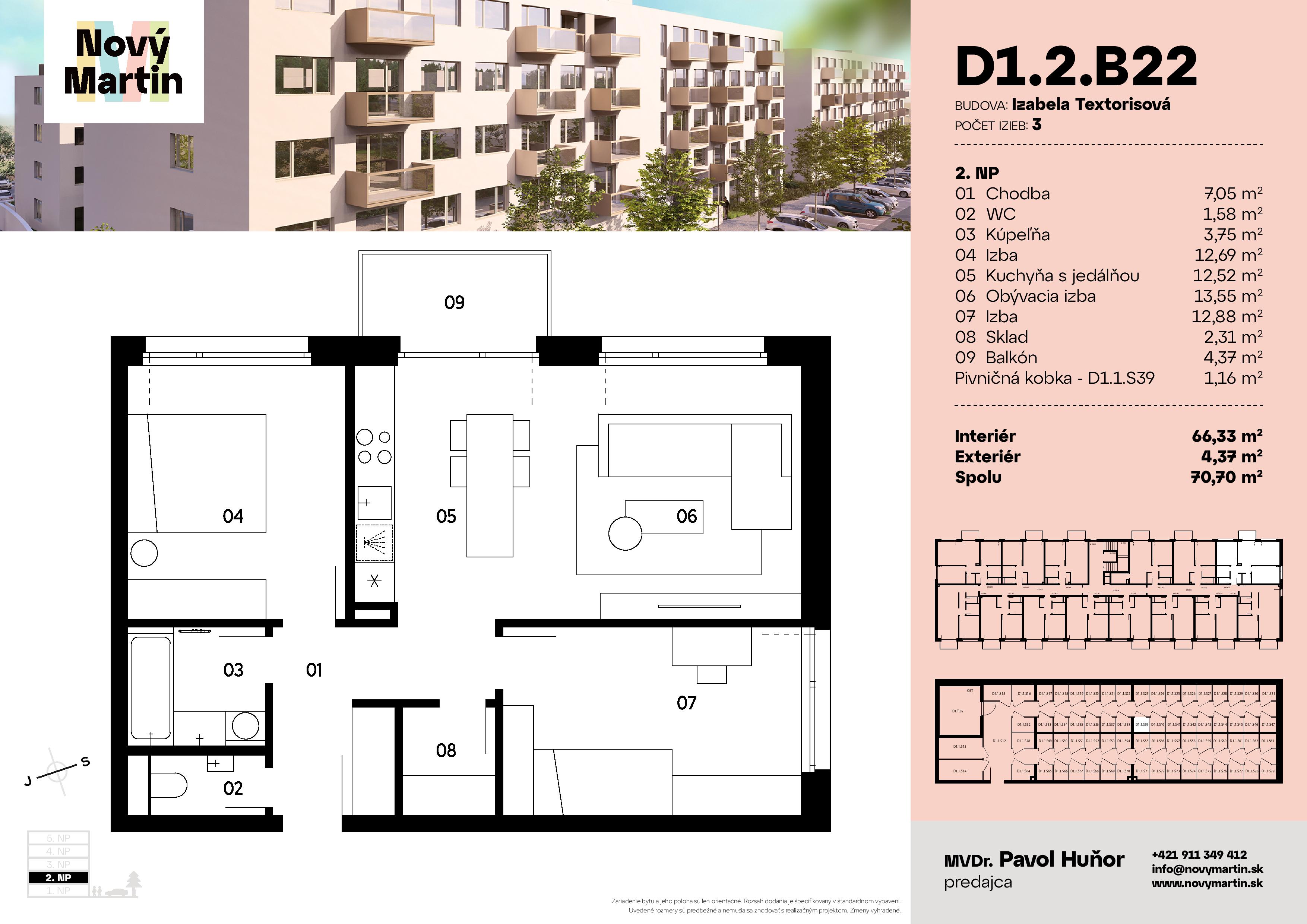 Nový Martin - D1.2.B22 - Pôdorys