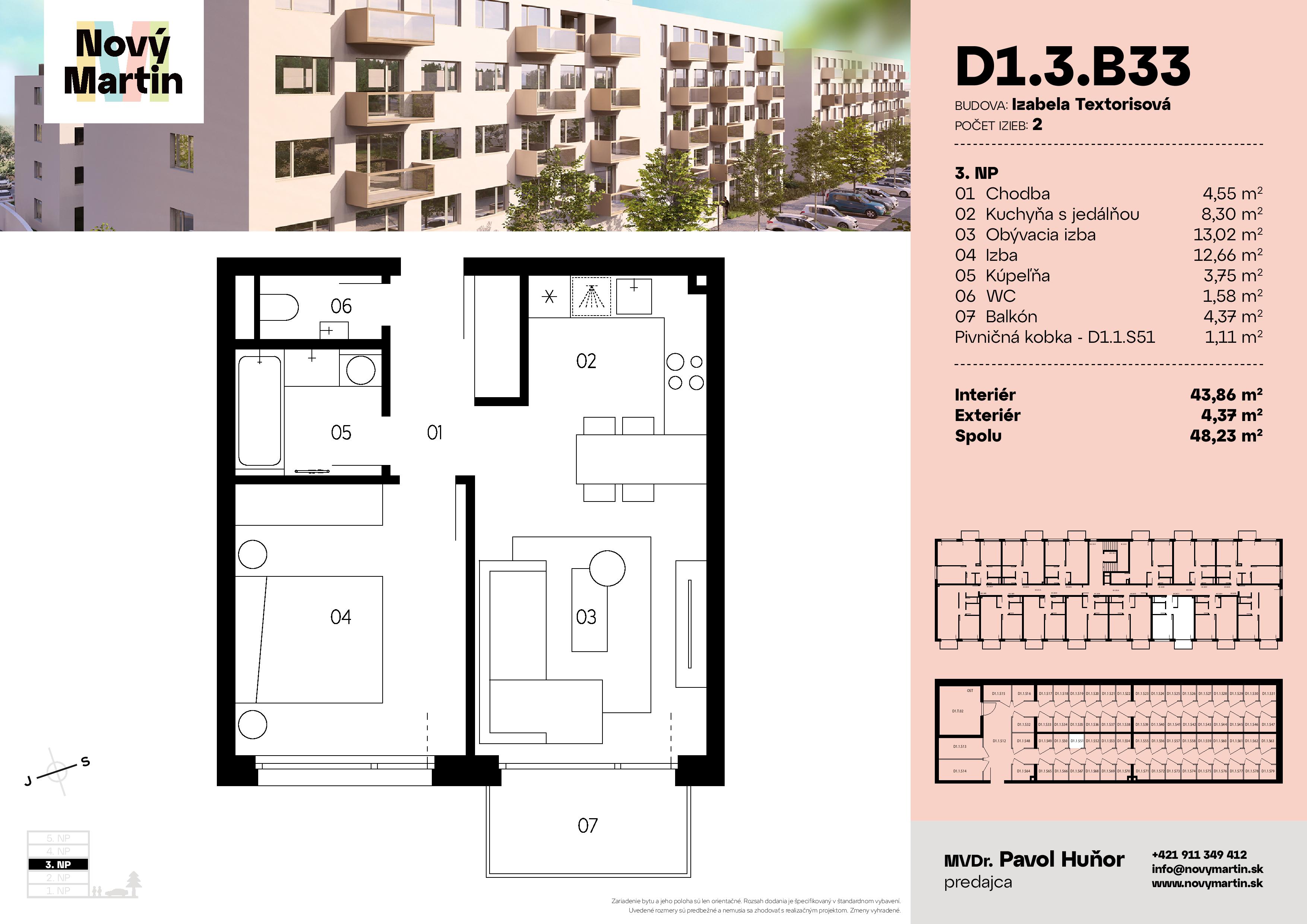 Nový Martin - D1.3.B33 - Pôdorys