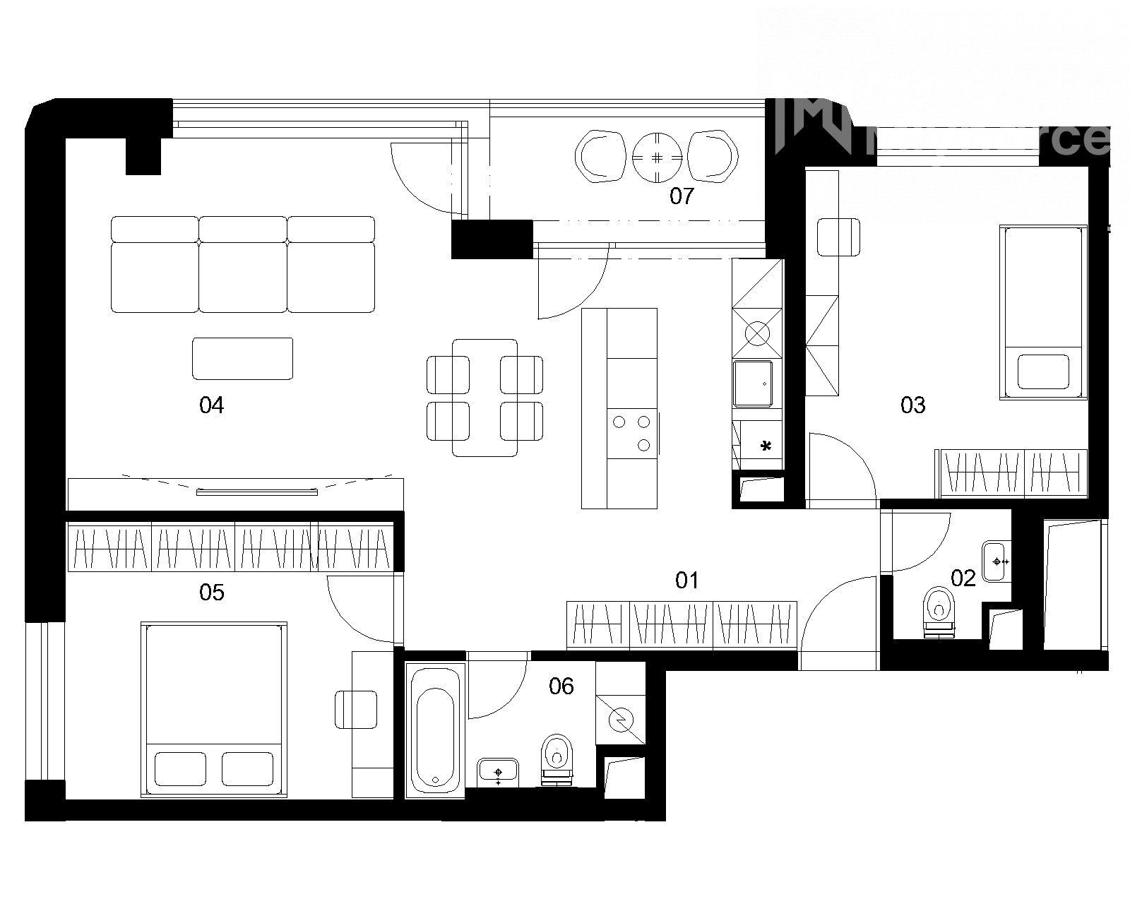 Nové Mlynárce - A1A - Pôdorys