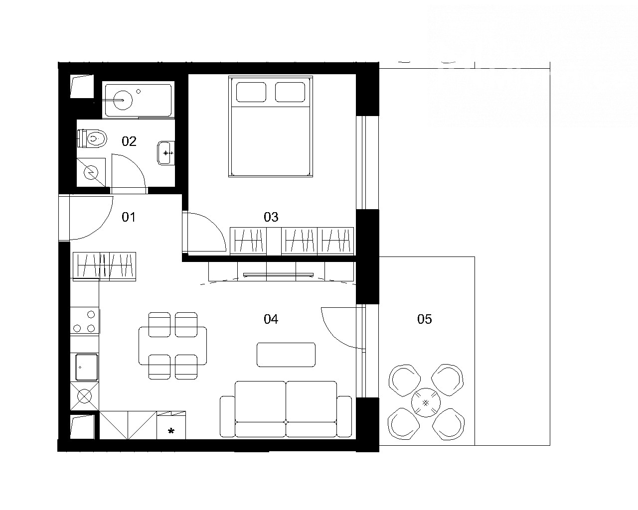 Nové Mlynárce - D1C - Pôdorys