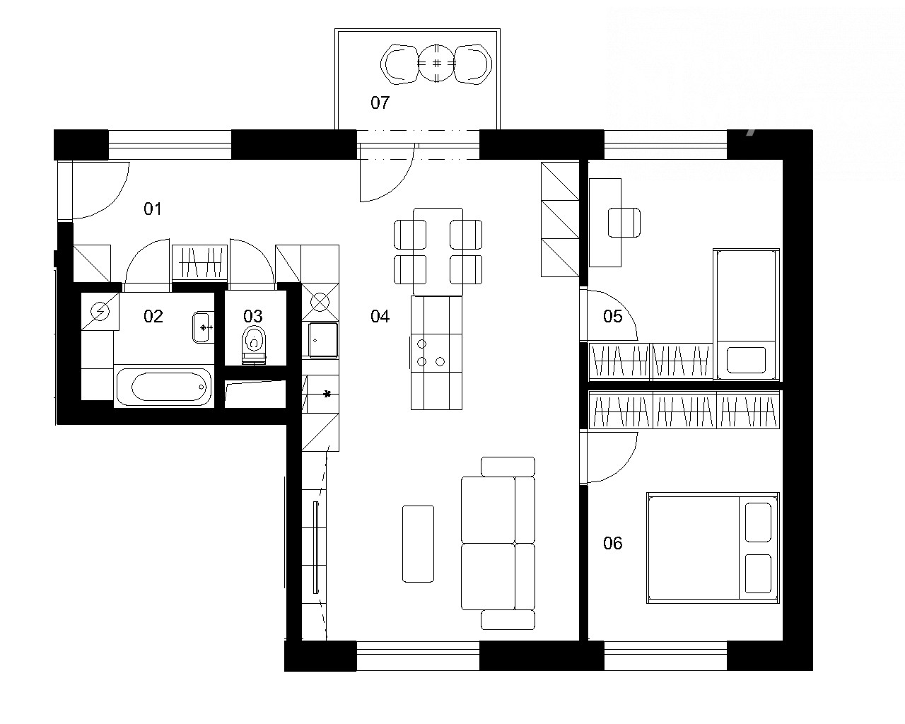 Nové Mlynárce - D2D - Pôdorys