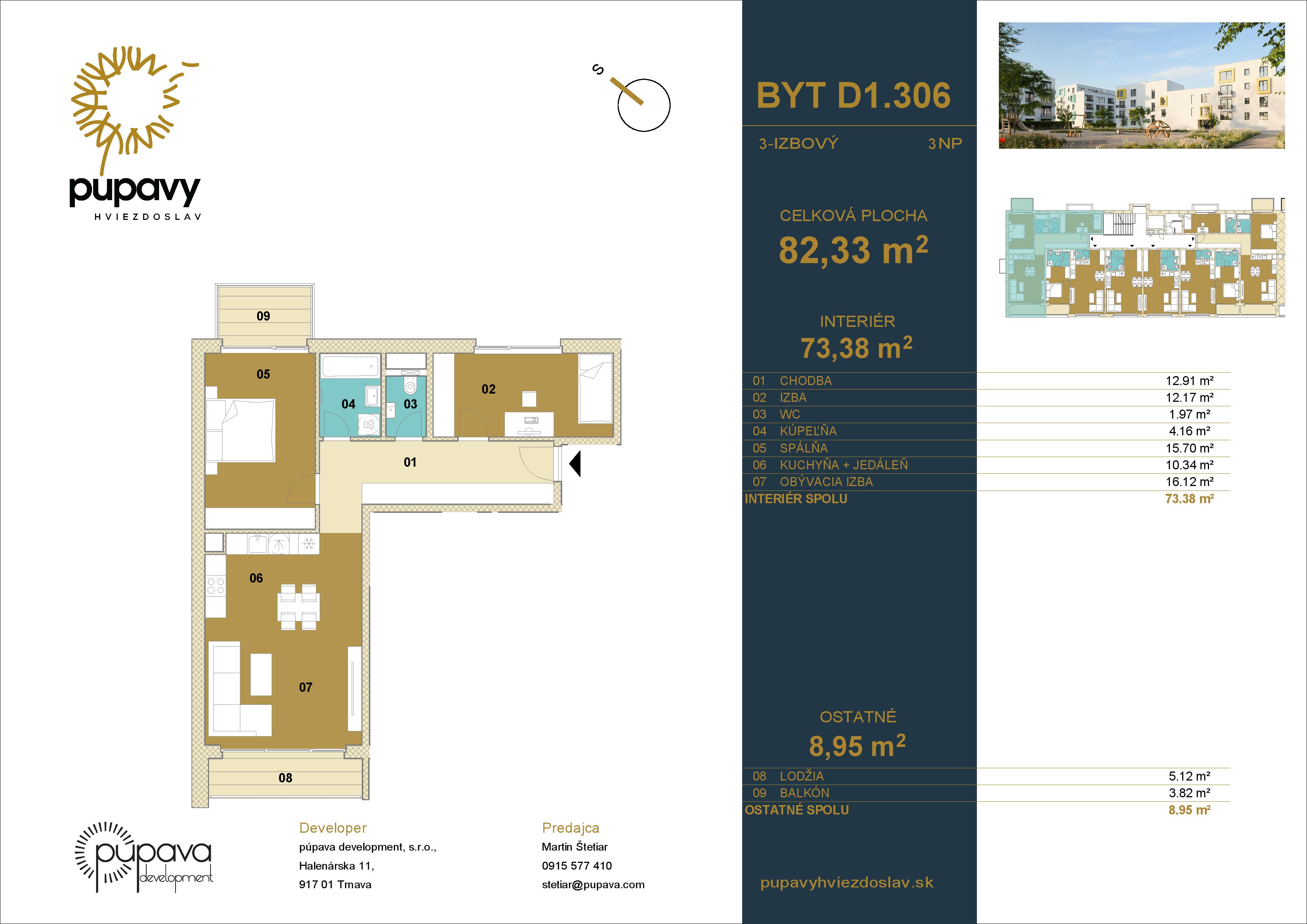 Púpavy Hviezdoslav - D1-306 - Pôdorys