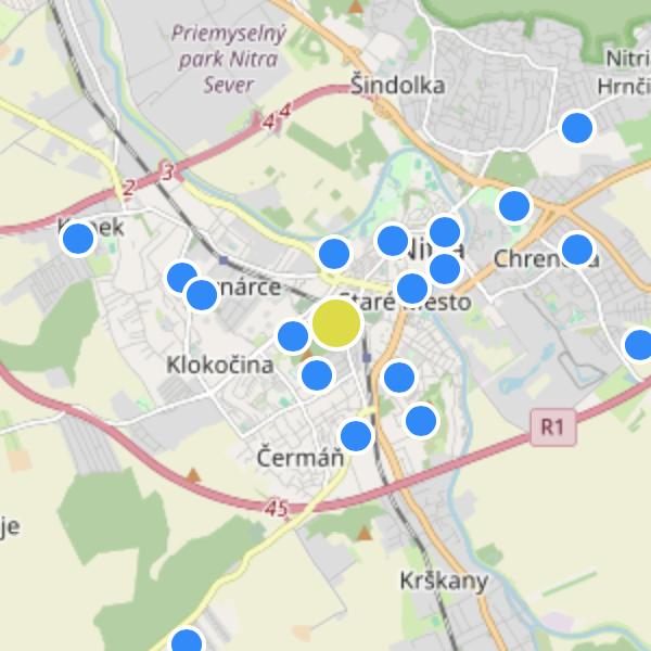 Púpavy Hviezdoslav - map