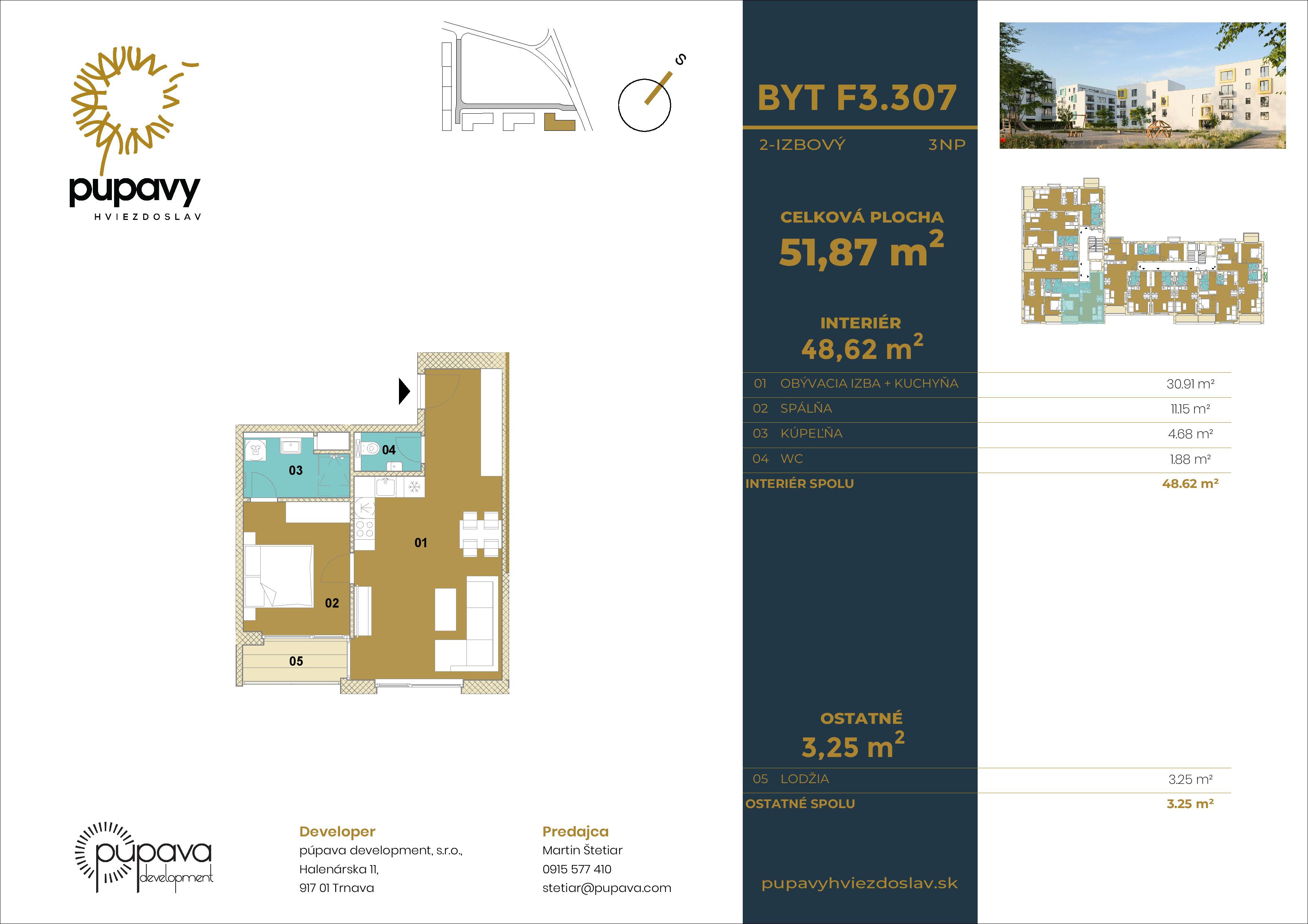 Púpavy Hviezdoslav - F3-307 - Pôdorys