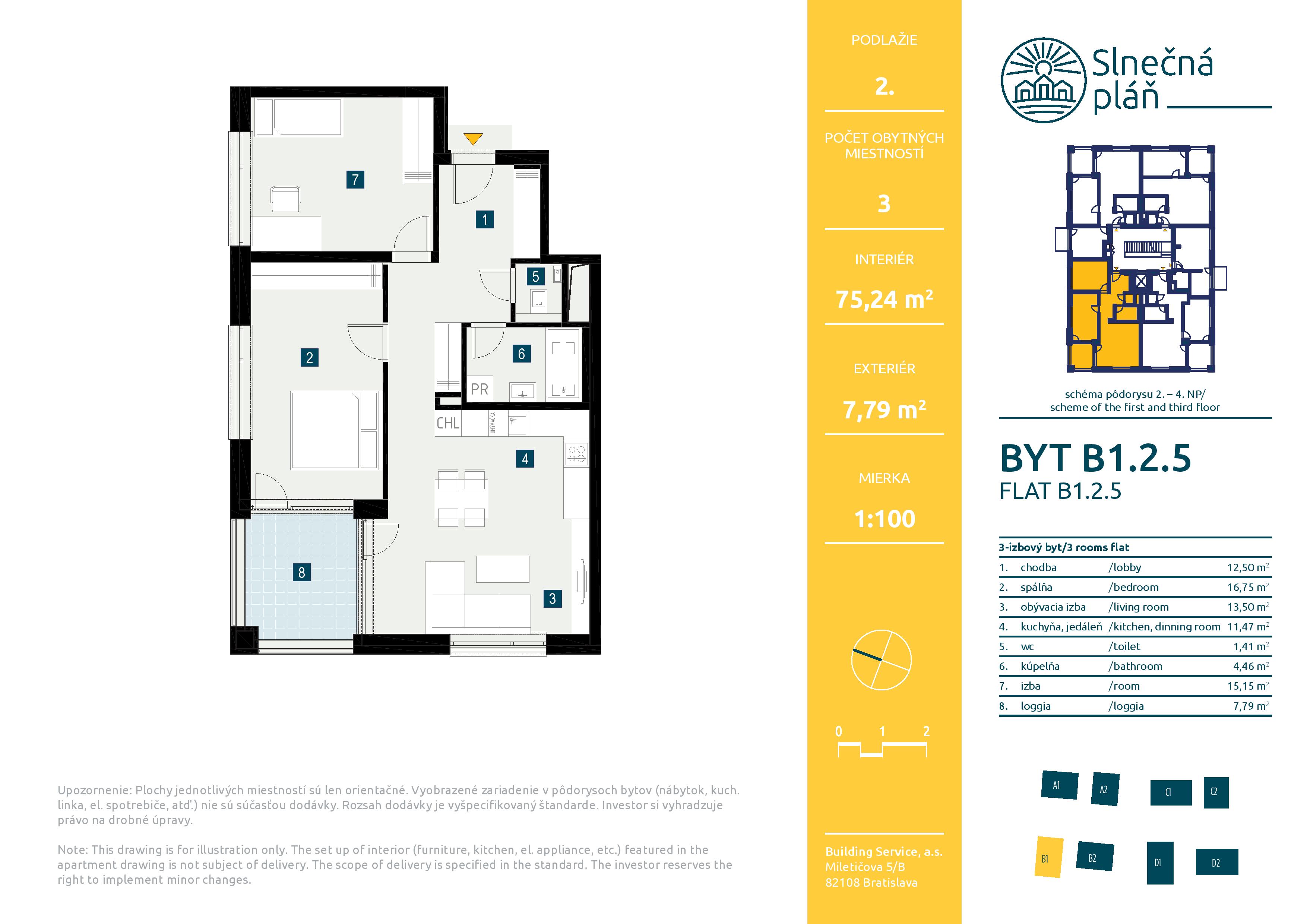 Slnečná pláň - B1.2.5 - Pôdorys