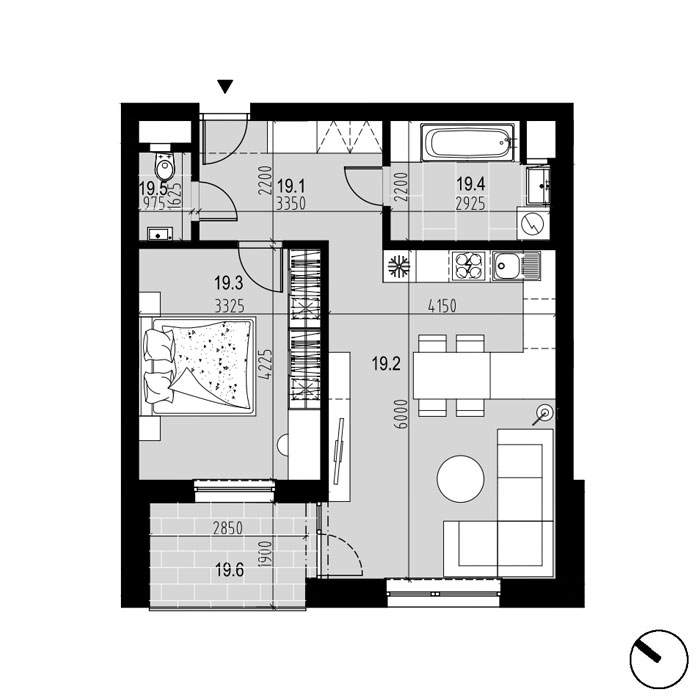 Hliny 1 - B19 - Pôdorys