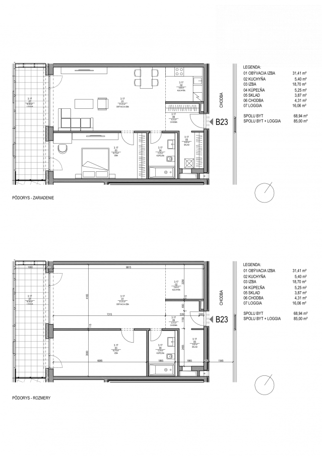Blue Wave Riverside - B23 - Pôdorys