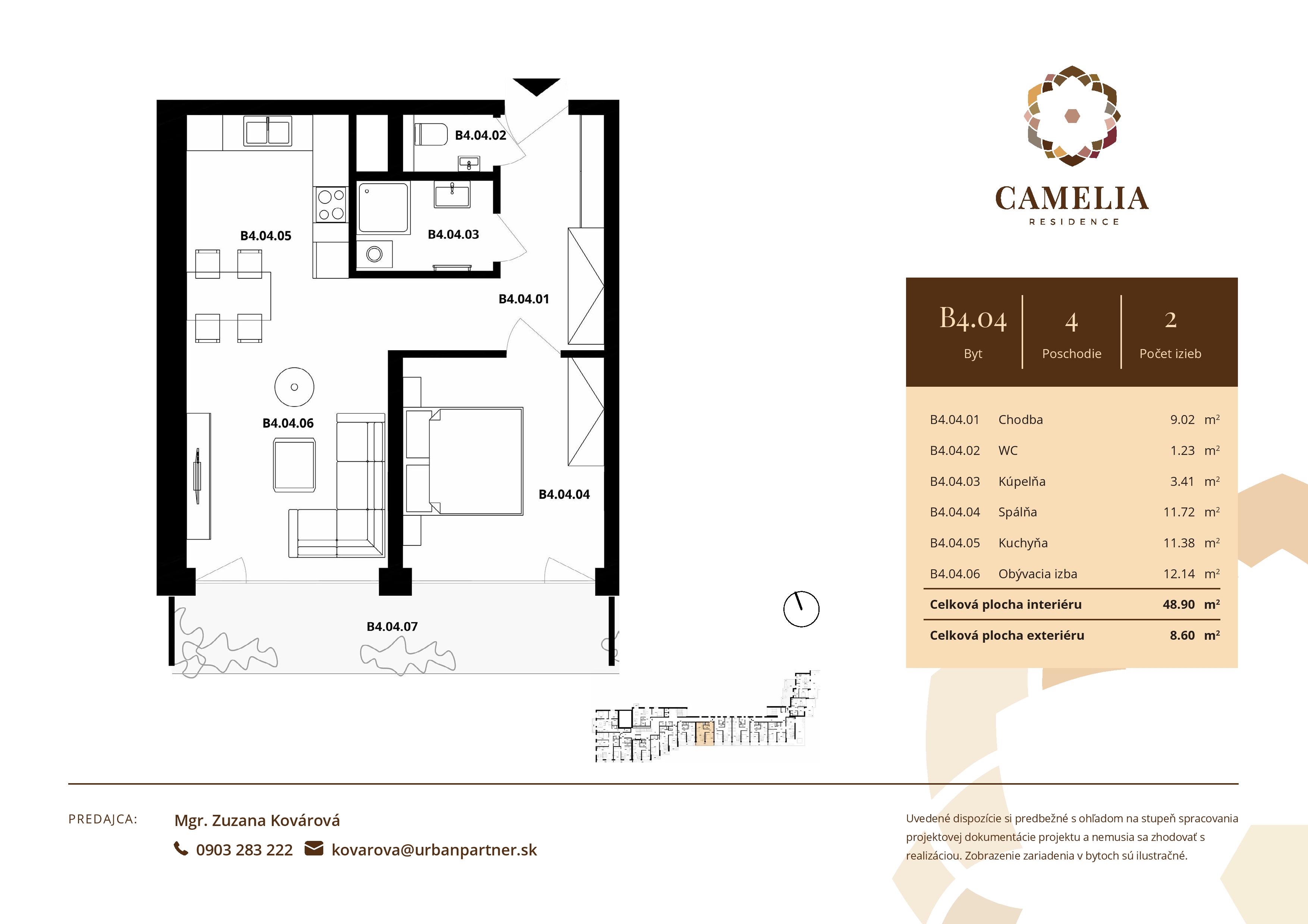 Camelia Residence - B4.04 - Pôdorys