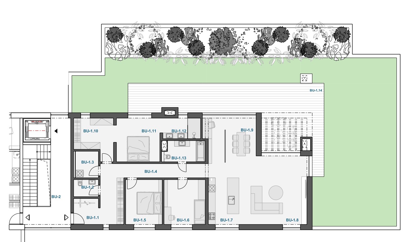 Záhradky - 34.BU-1 - Pôdorys