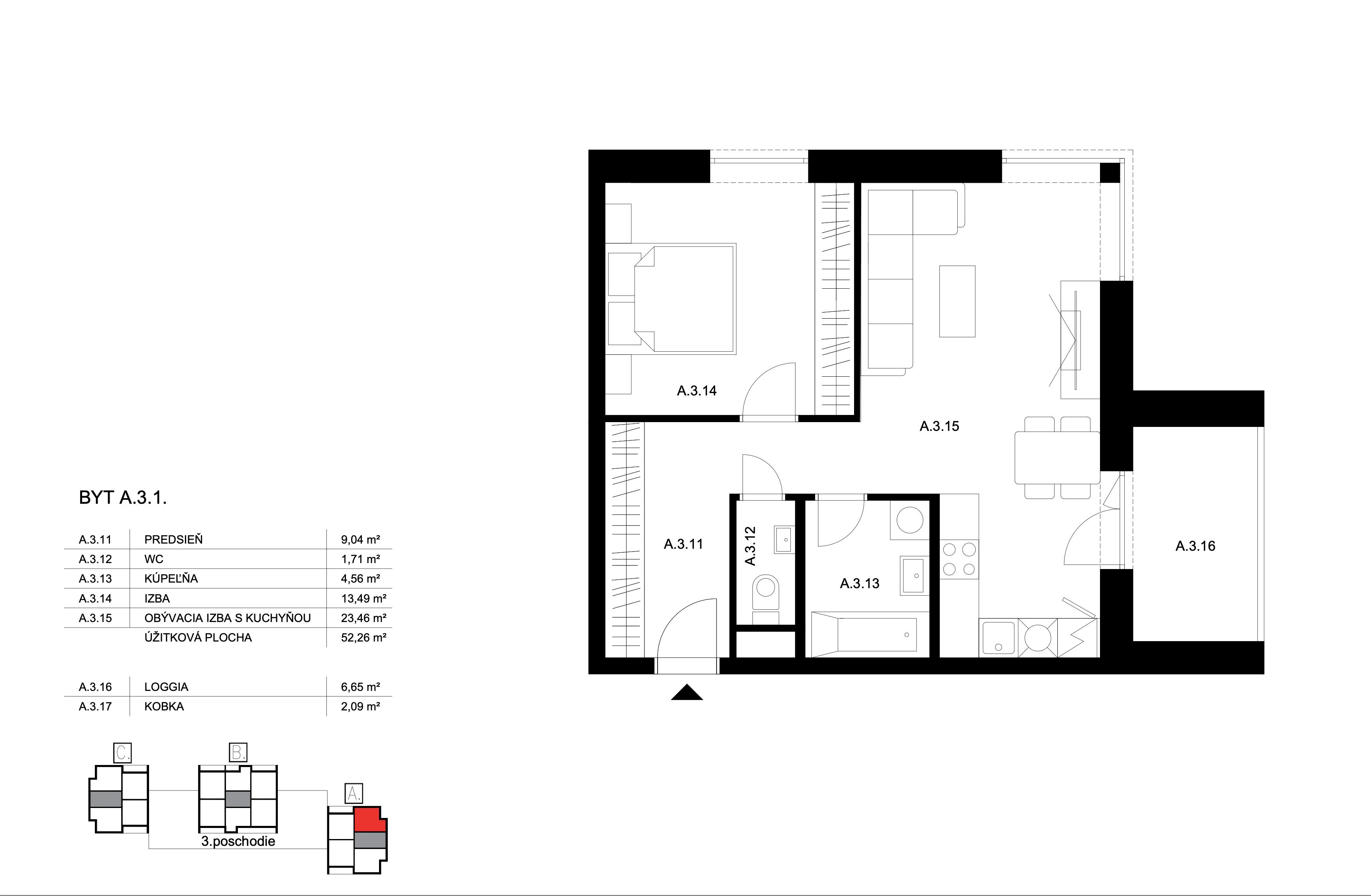 Bell Residence - A.3.1 - Pôdorys