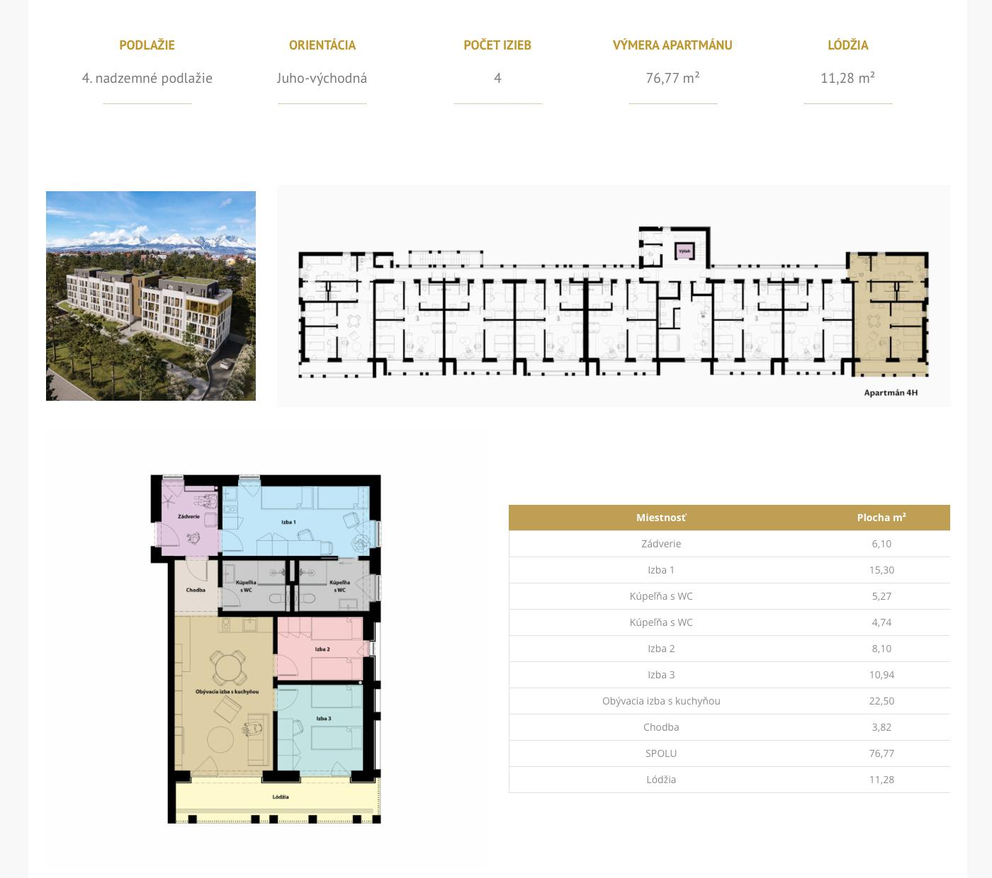 Gréb Park - 4H - Pôdorys