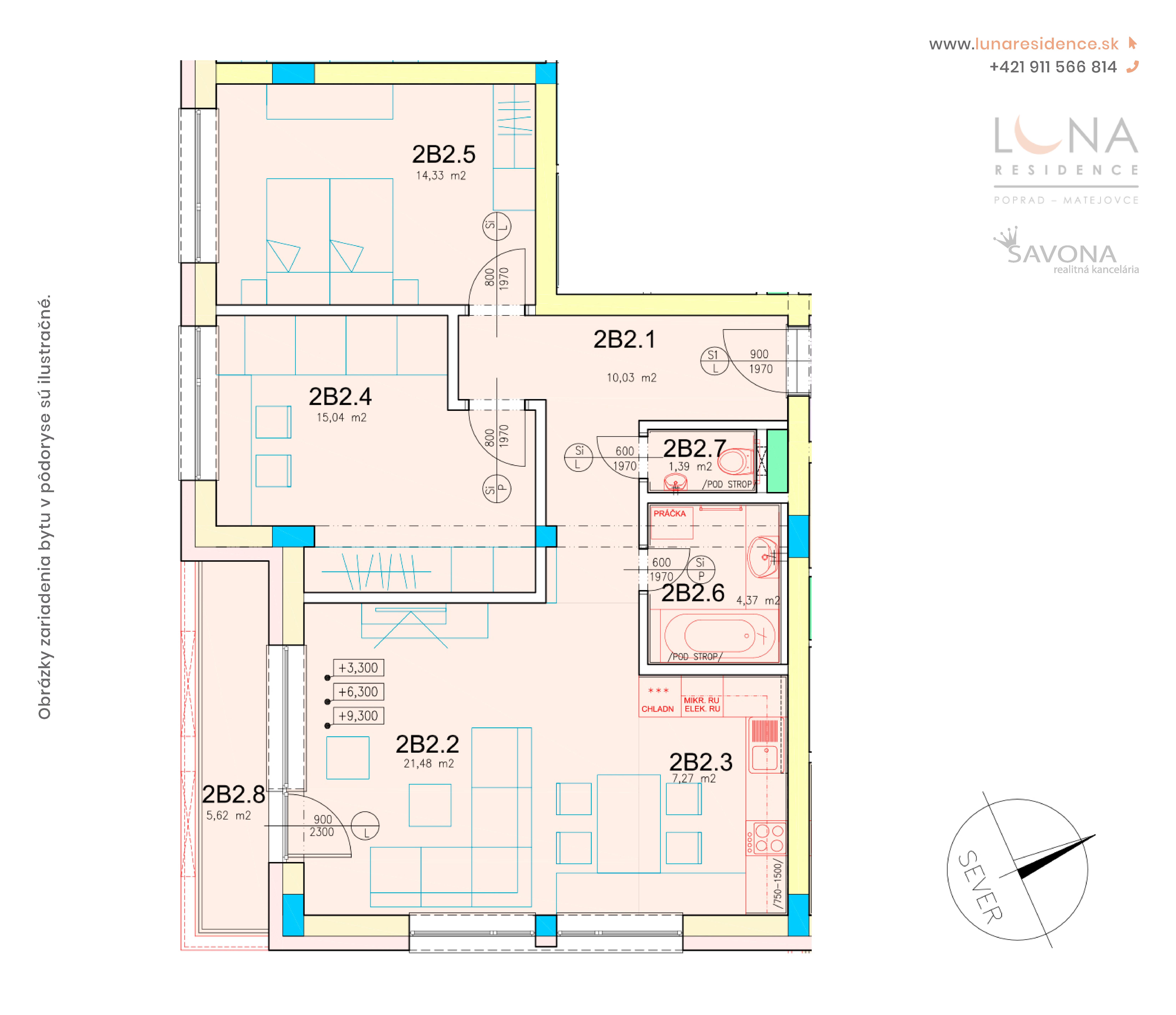Luna Residence - 2B 02 - Pôdorys