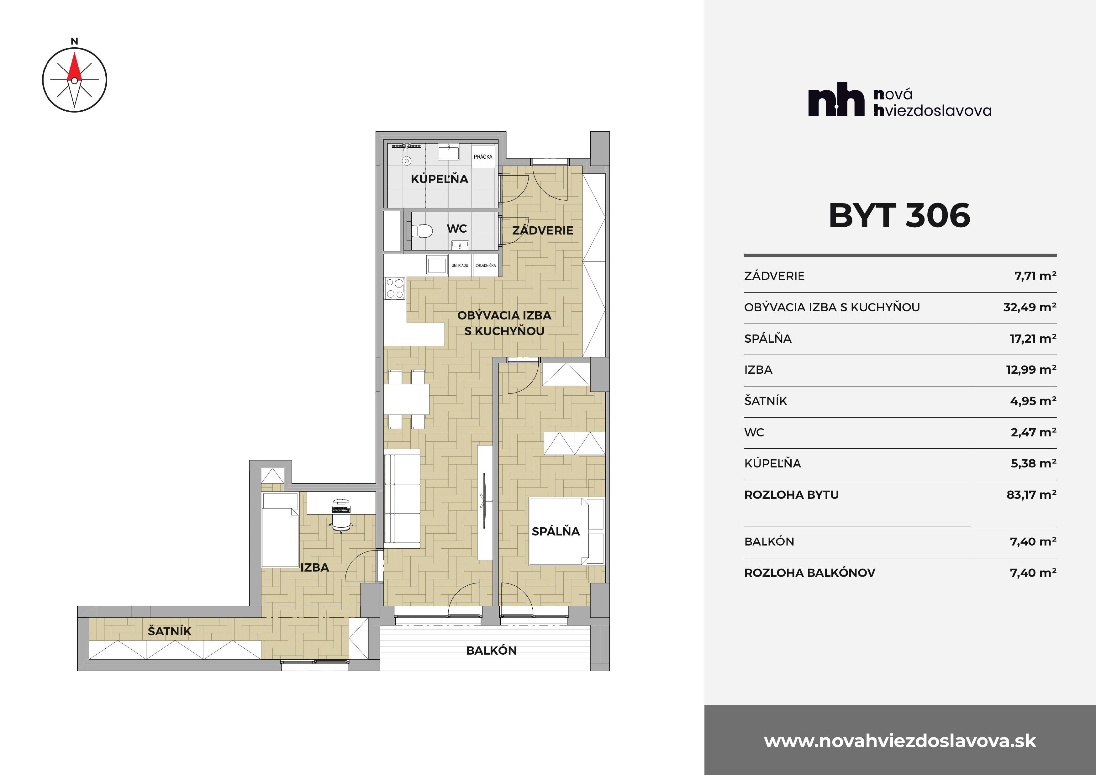 Nová Hviezdoslavova - 306 - Pôdorys