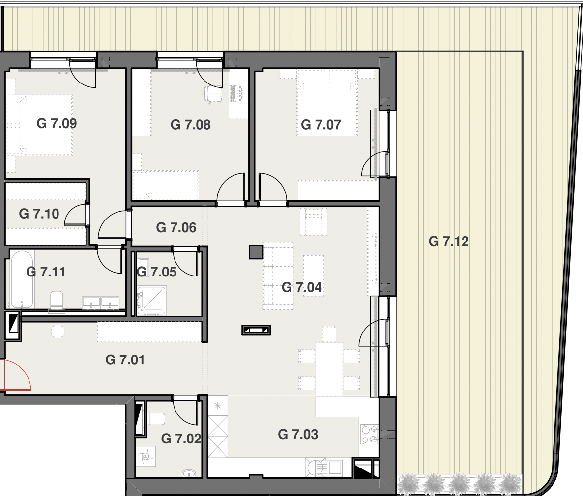 Pražská - B 7.G - Pôdorys