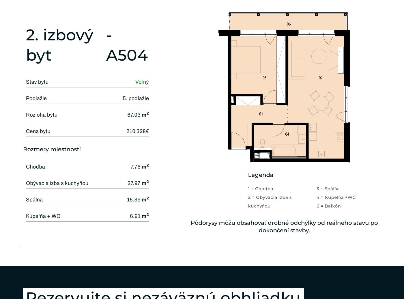 Rezidencia Rusínska - A504 - Pôdorys