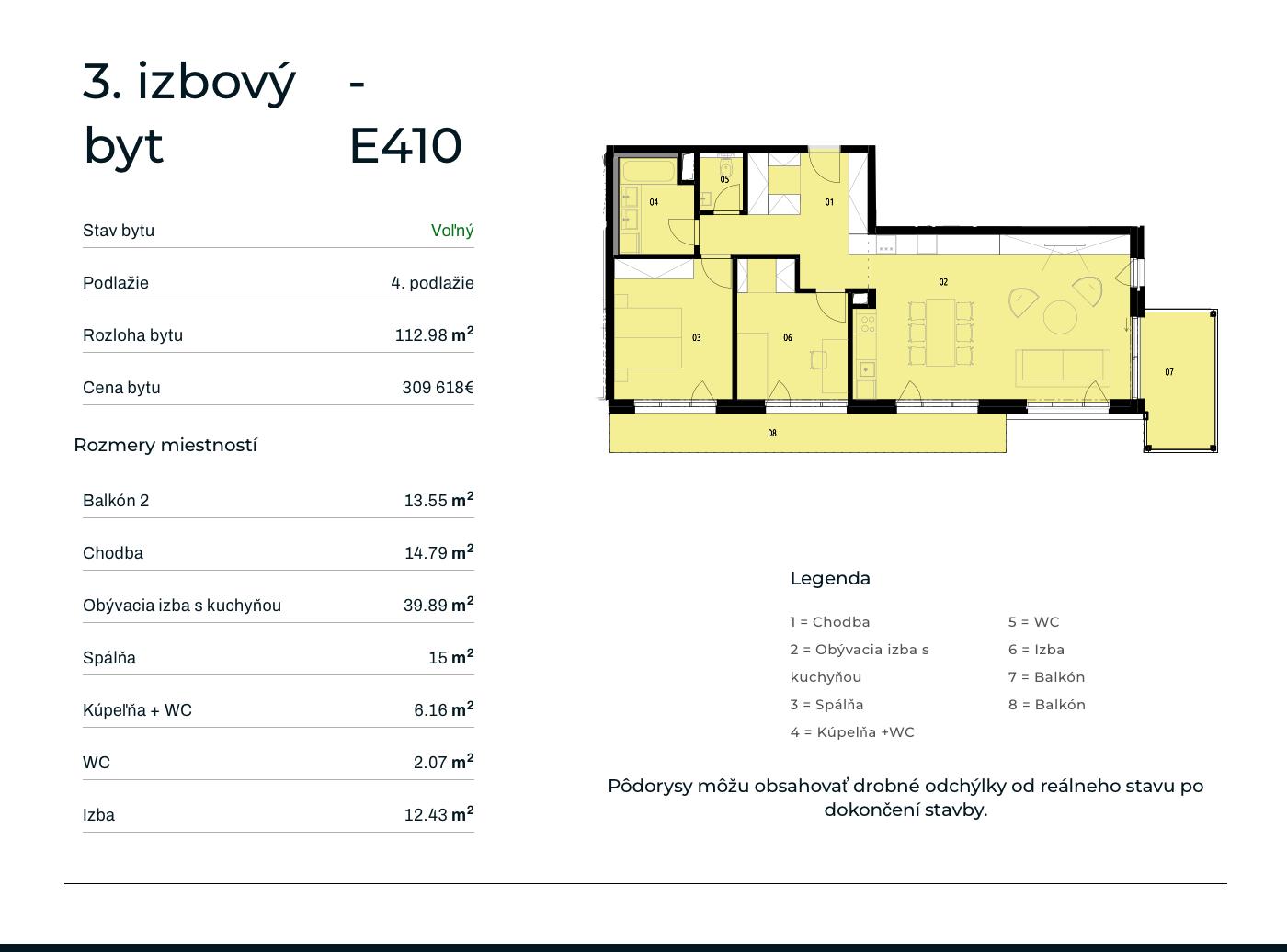 Rezidencia Rusínska - E410 - Pôdorys