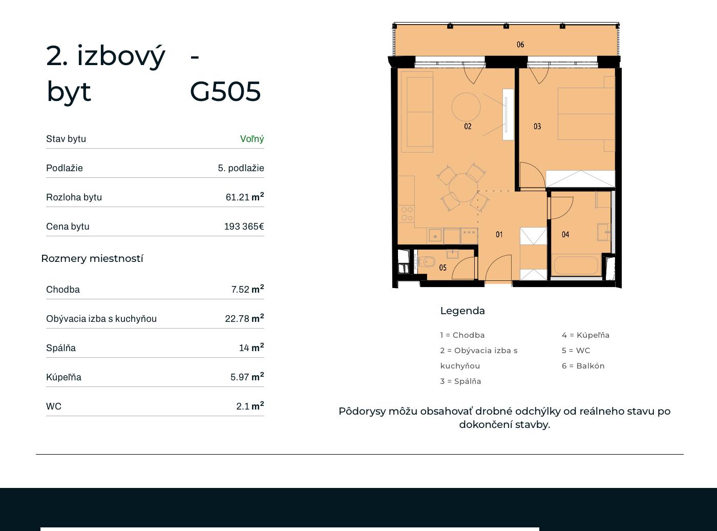 Rezidencia Rusínska - G505 - Pôdorys
