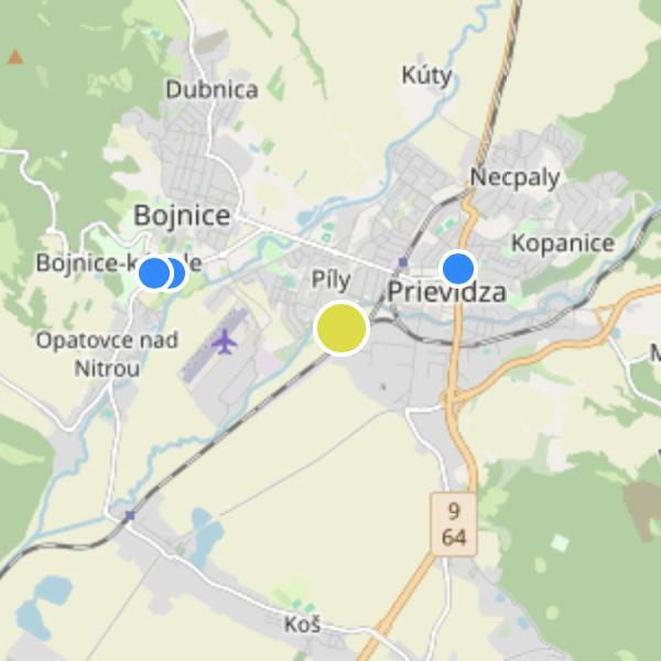 Bytové domy Riverside - map