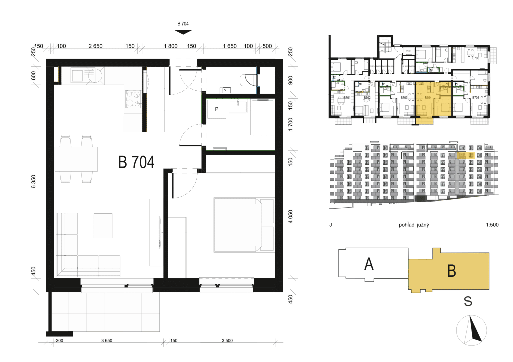 Hríby - B704 - Pôdorys