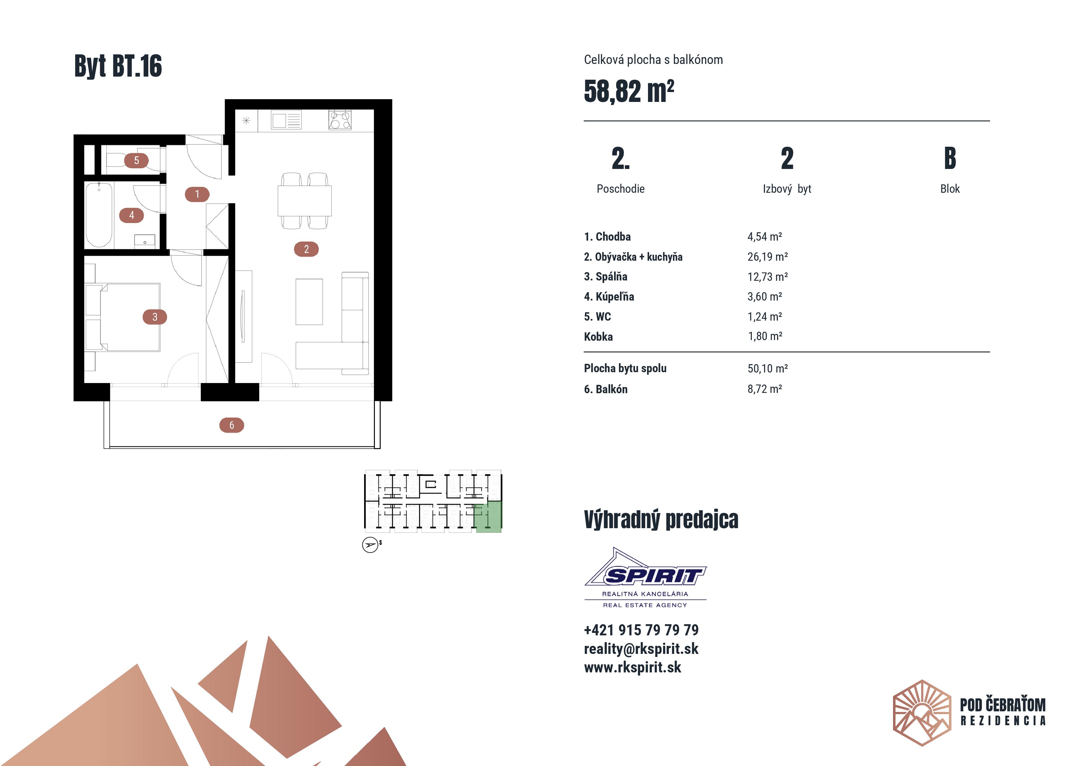 Rezidencia pod Čebraťom - BT.16 - Pôdorys