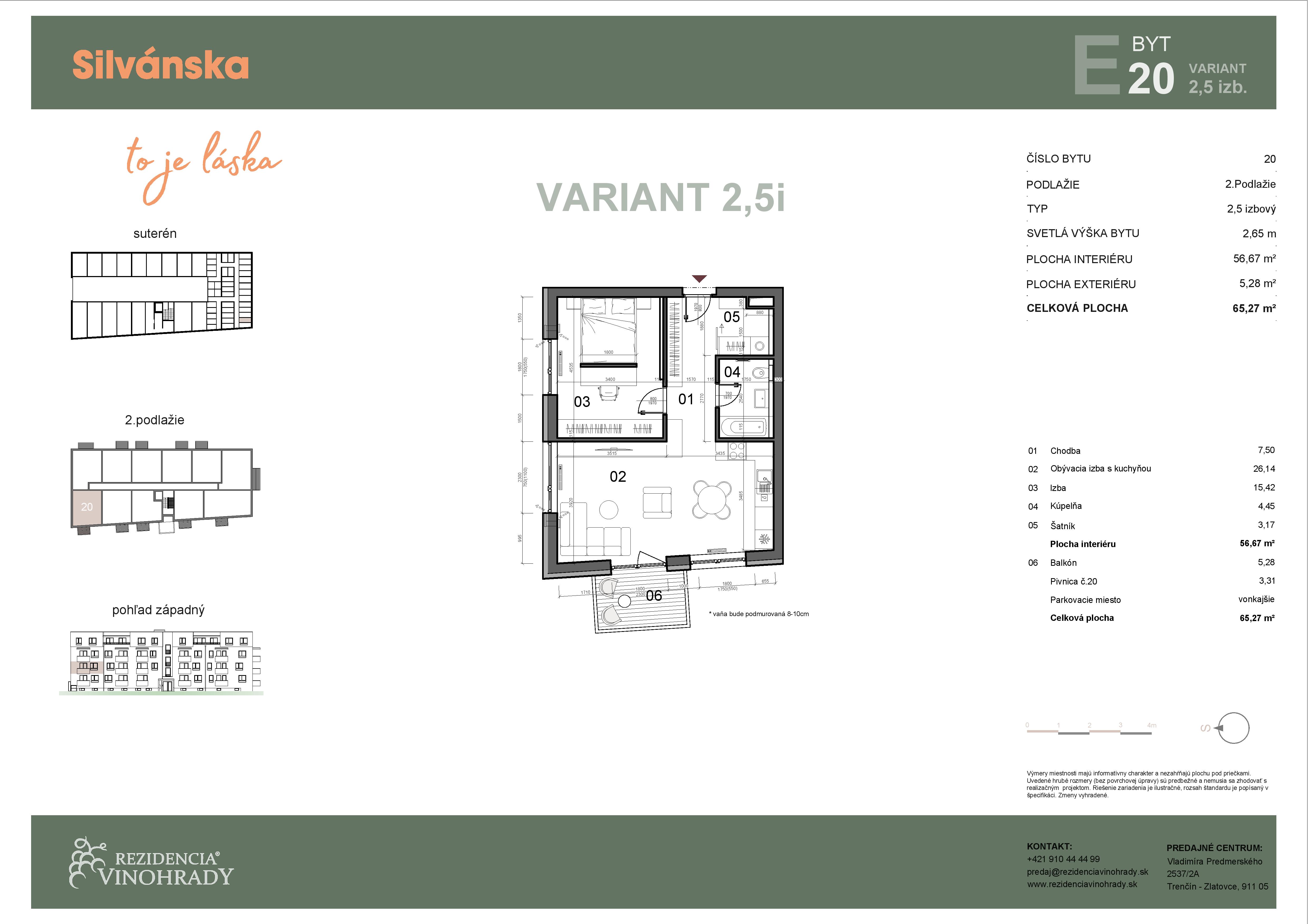 Silvánska - E20 - Pôdorys