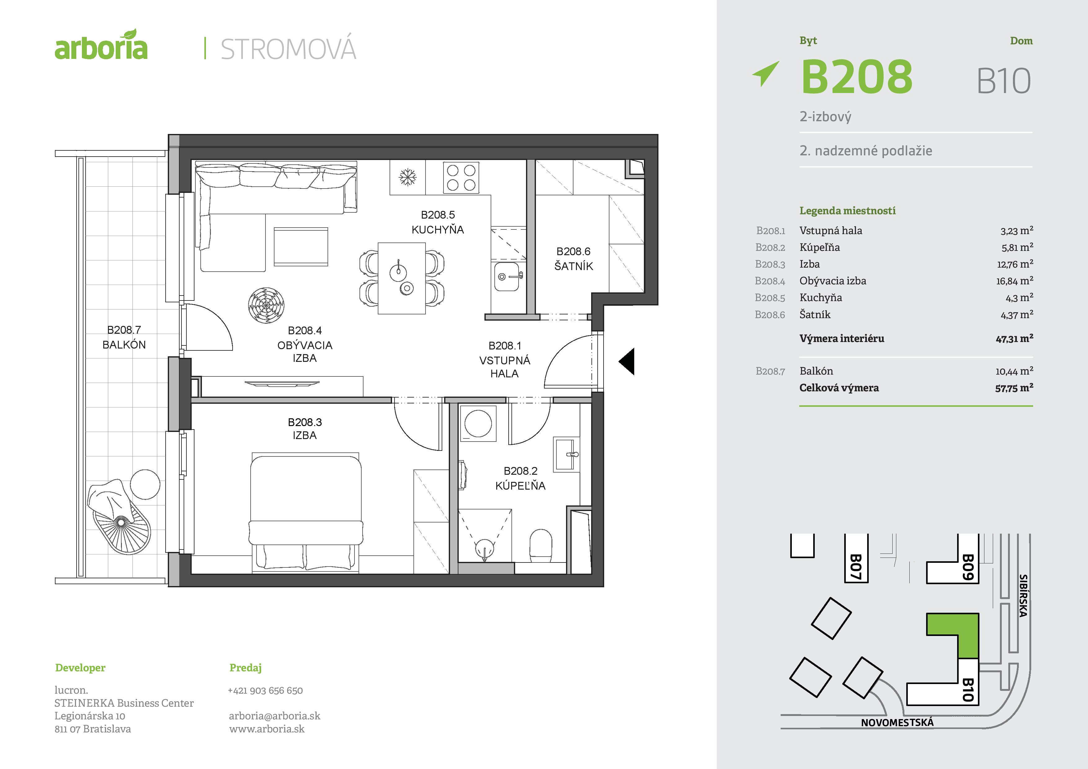 Arboria - B208 - Pôdorys