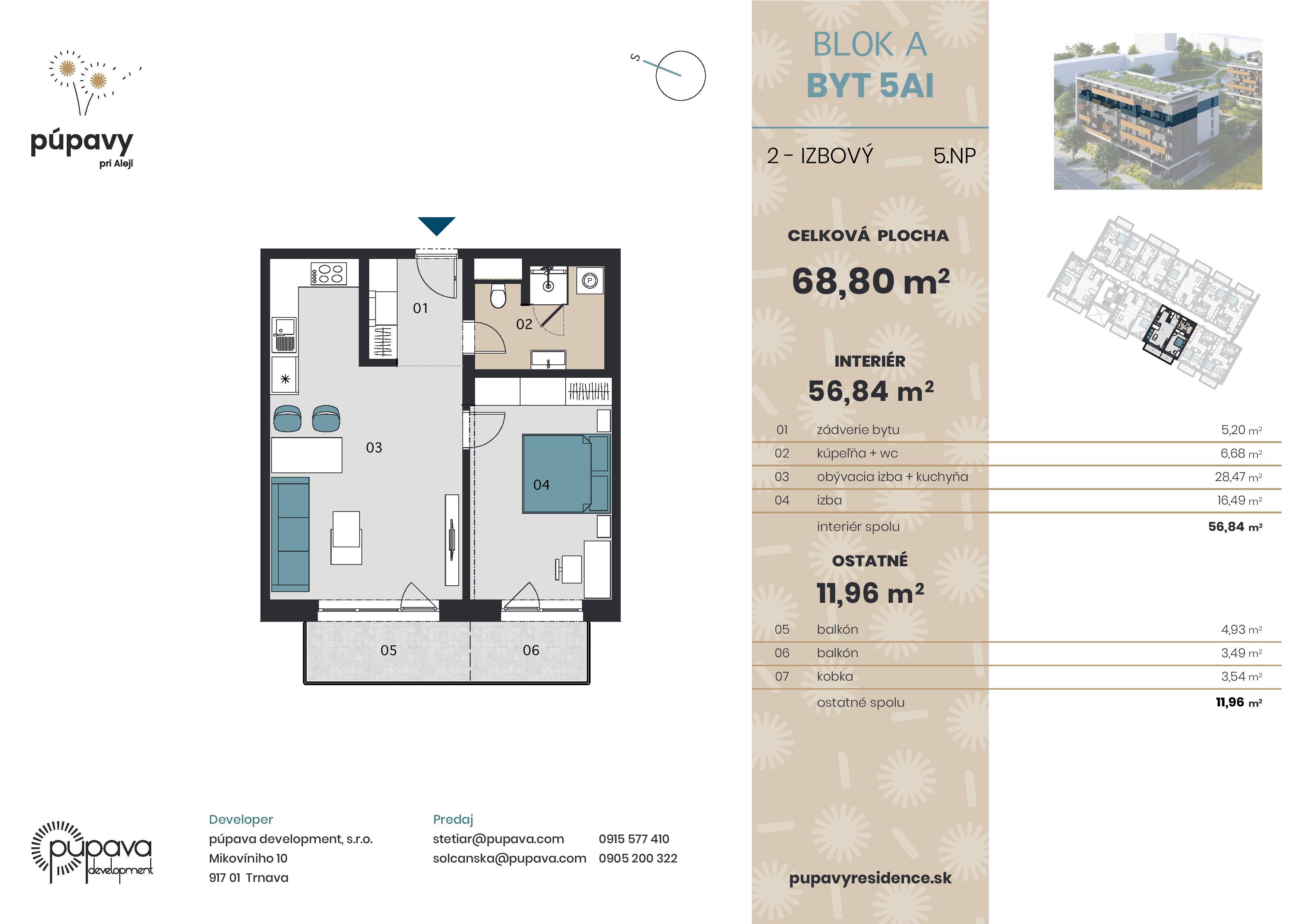 púpavy pri Aleji - 5AI - Pôdorys