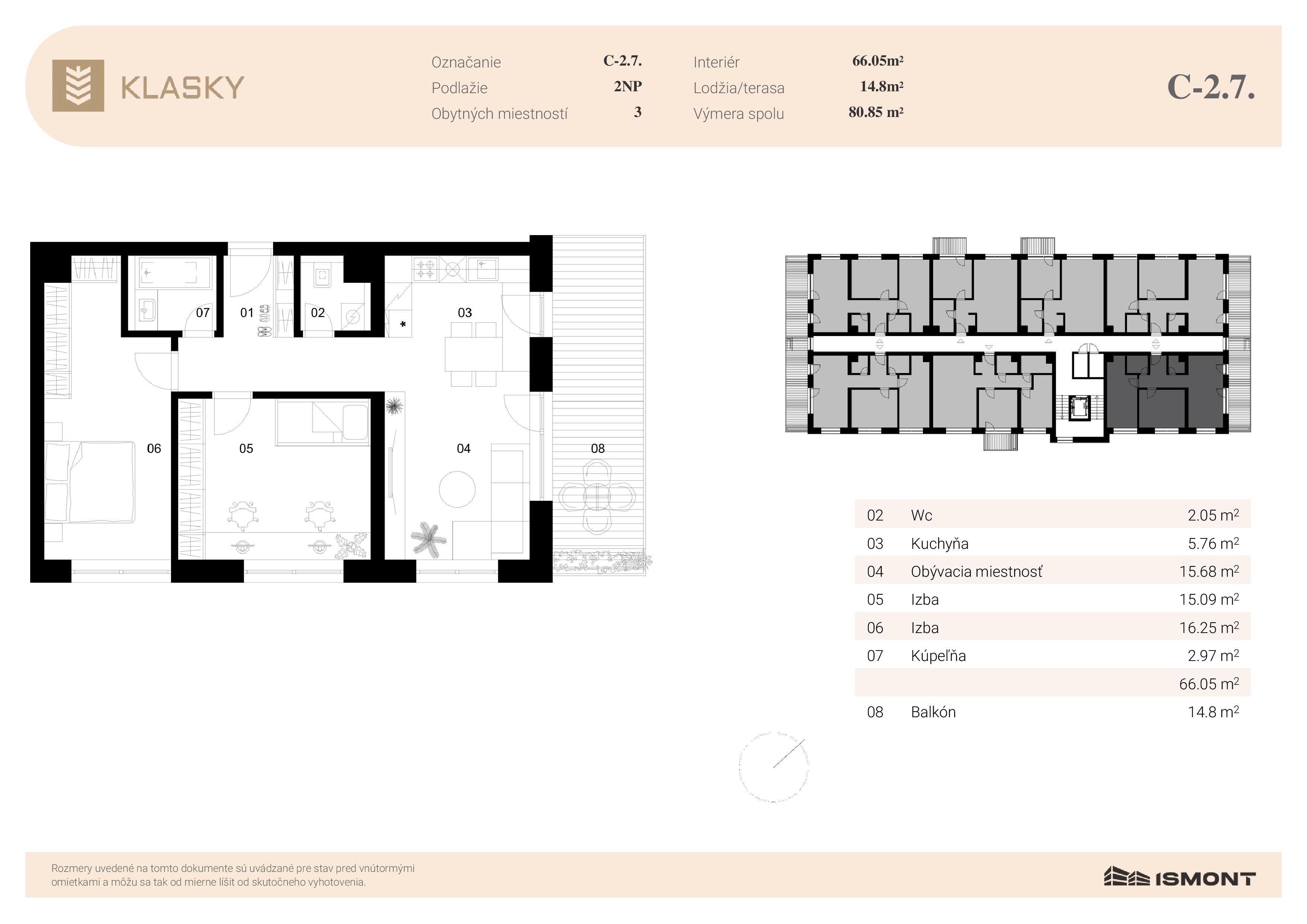 Klasky - C-2.7. - Pôdorys