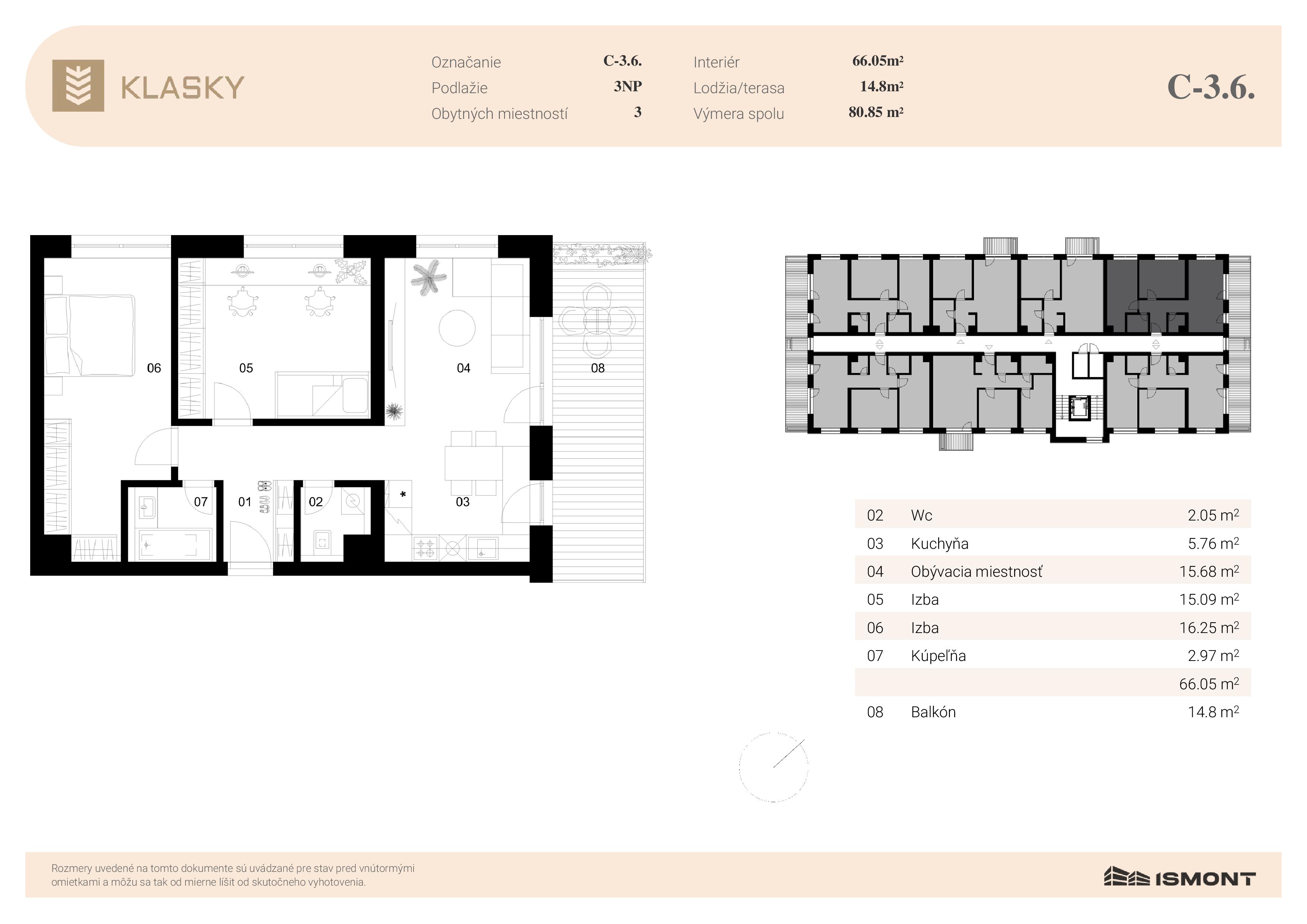 Klasky - C-3.6. - Pôdorys