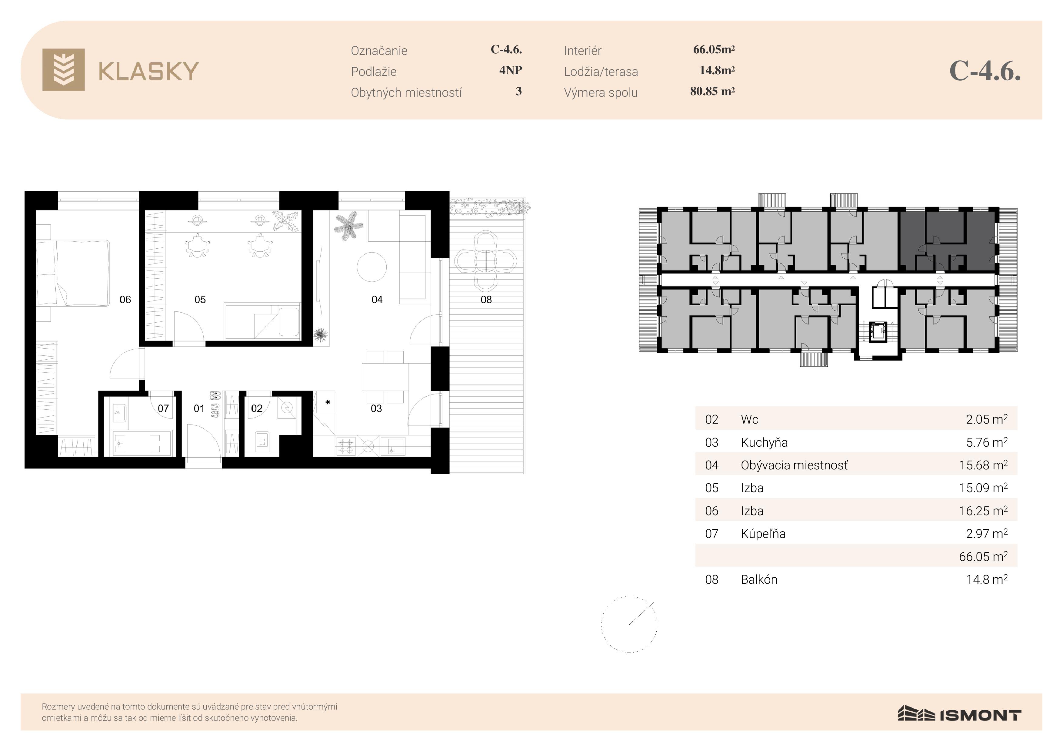 Klasky - C-4.6. - Pôdorys