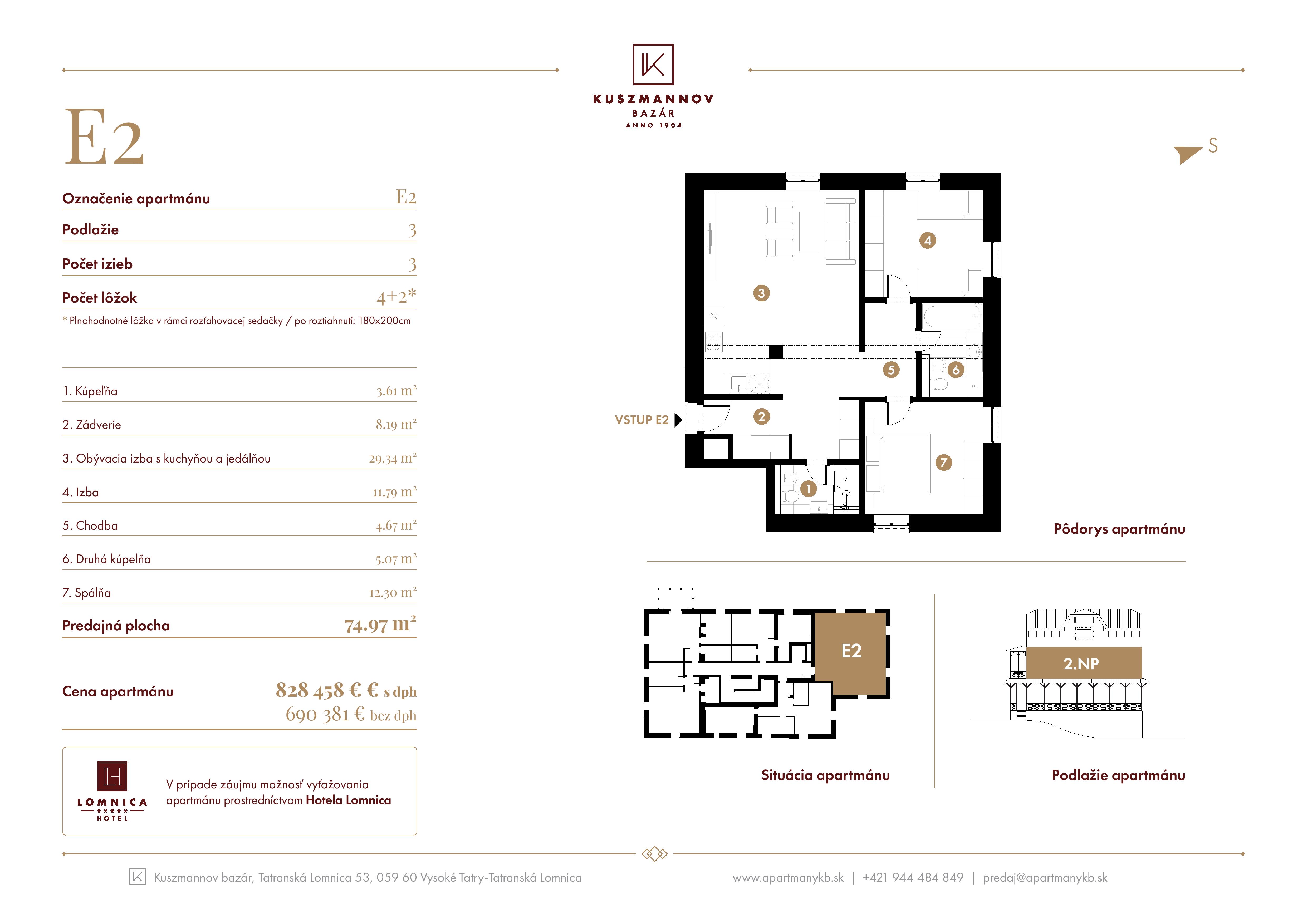 Kuszmannov Bazár - E2 - Pôdorys