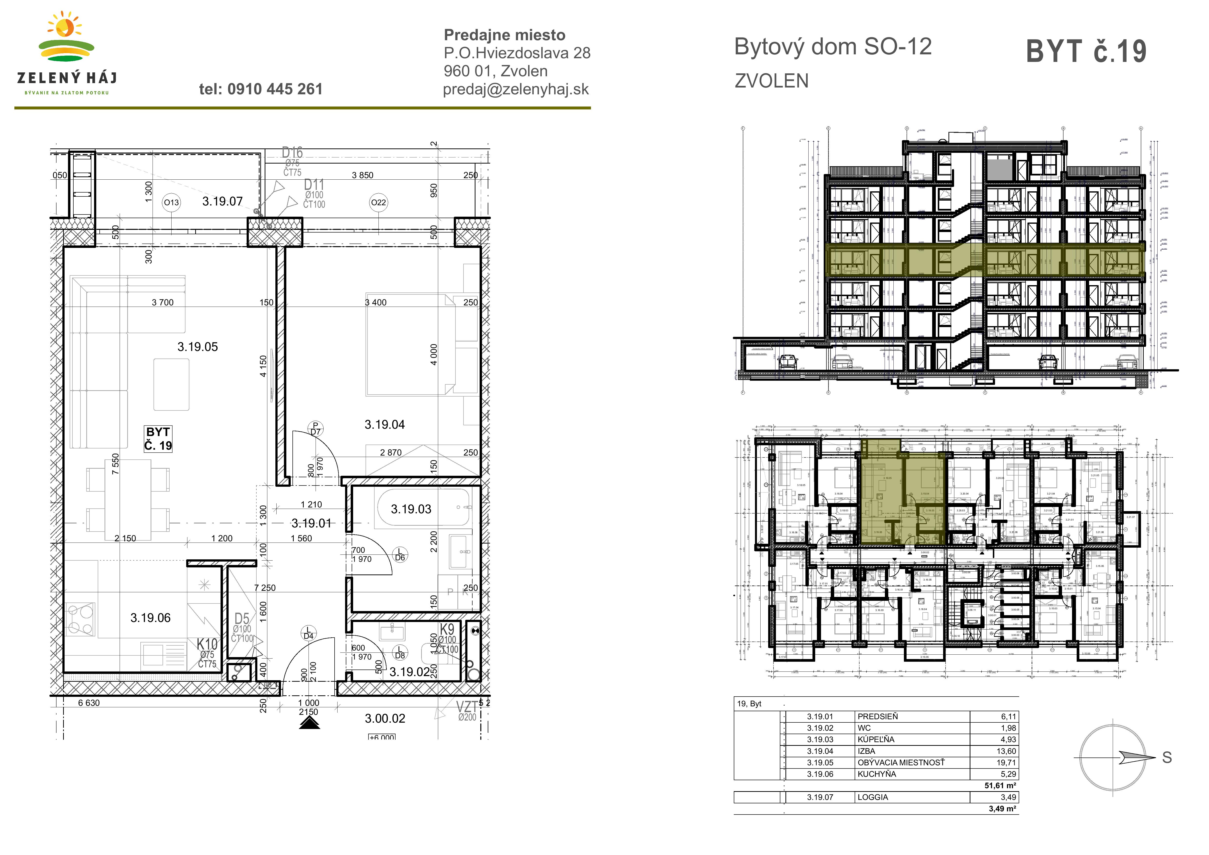 Zelený Háj - B19 - Pôdorys