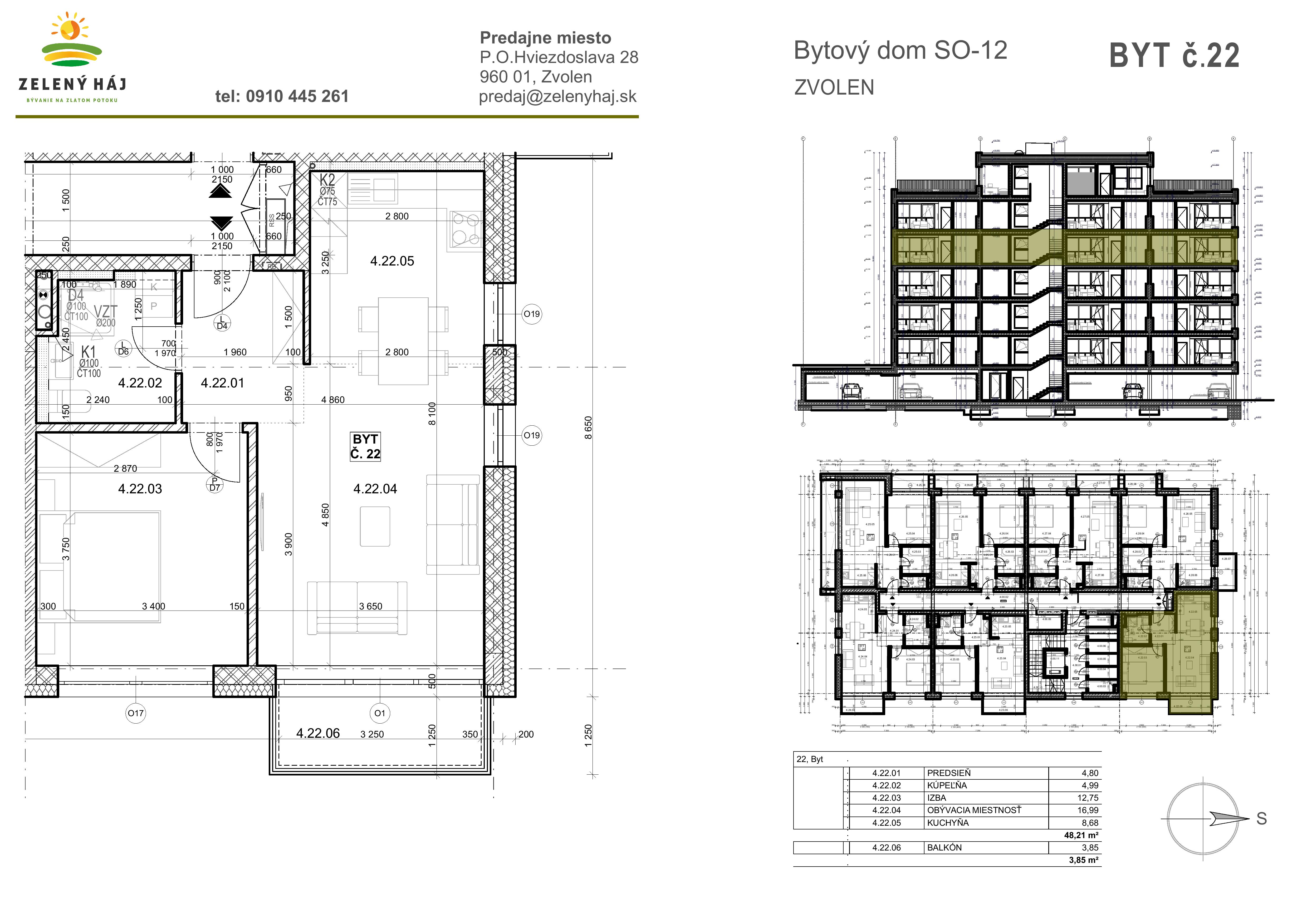 Zelený Háj - B22 - Pôdorys