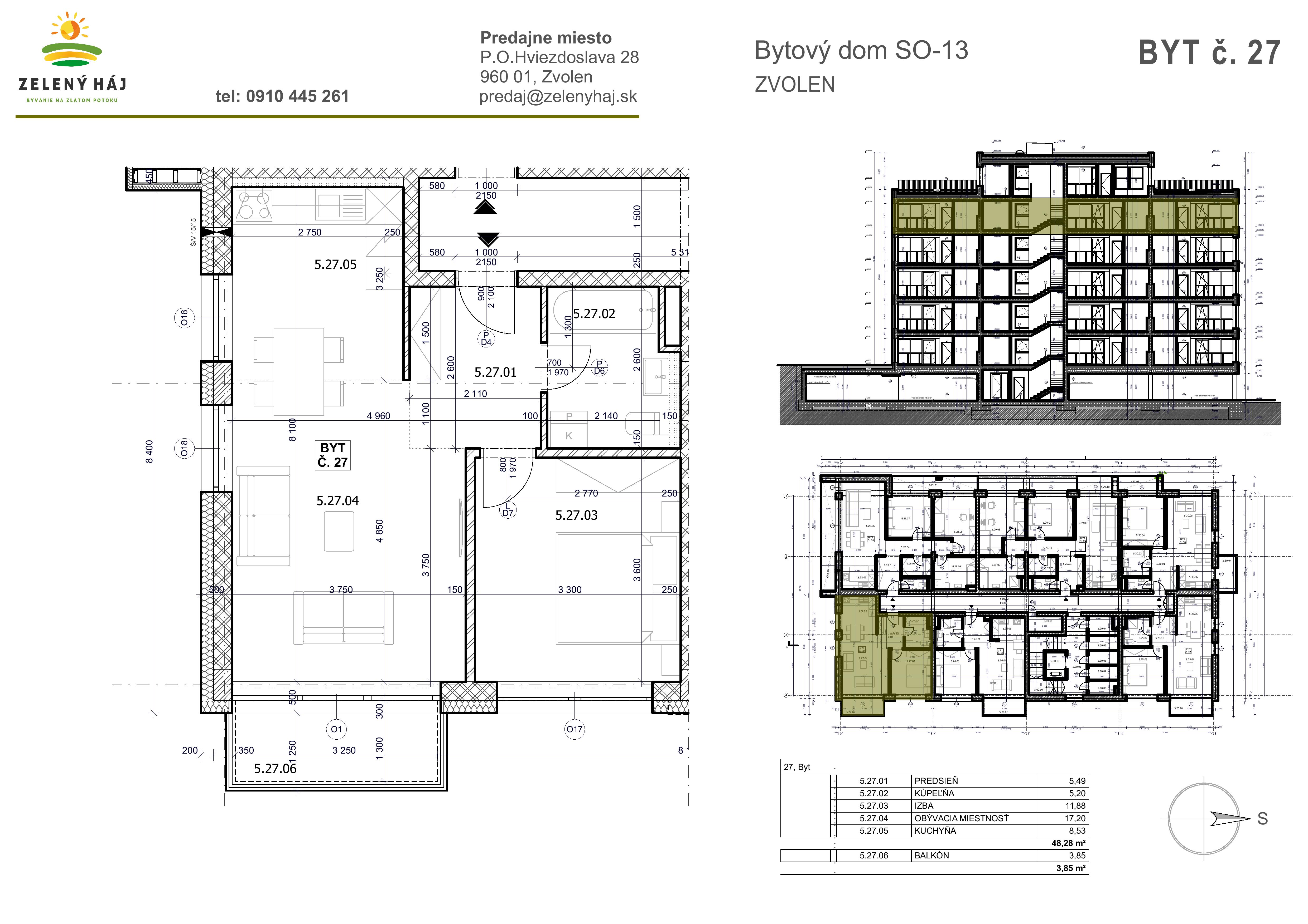 Zelený Háj - B27 - Pôdorys